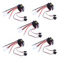 JAEEE 5X Rc ESC 320A 6-12V Brushed ESC Speed Controller with 2A BEC for RC Boat U6L5. 