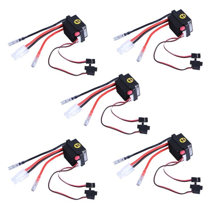 JAEEE 5X Rc ESC 320A 6-12V Brushed ESC Speed Controller with 2A BEC for RC Boat U6L5