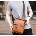 Pu Leather Cross Body Bag For Men 9.7 inches.