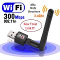 300 MBPS USB WiFi RECEIVER with high speed Antenna TV.VIDEO .FB. 