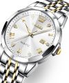 OLE_VS 9931 Watches for Men Diamond Business Dress Analog Quartz Stainless Steel Date Luxury Casual Fashion Wrist Watch Waterproof Luminous.