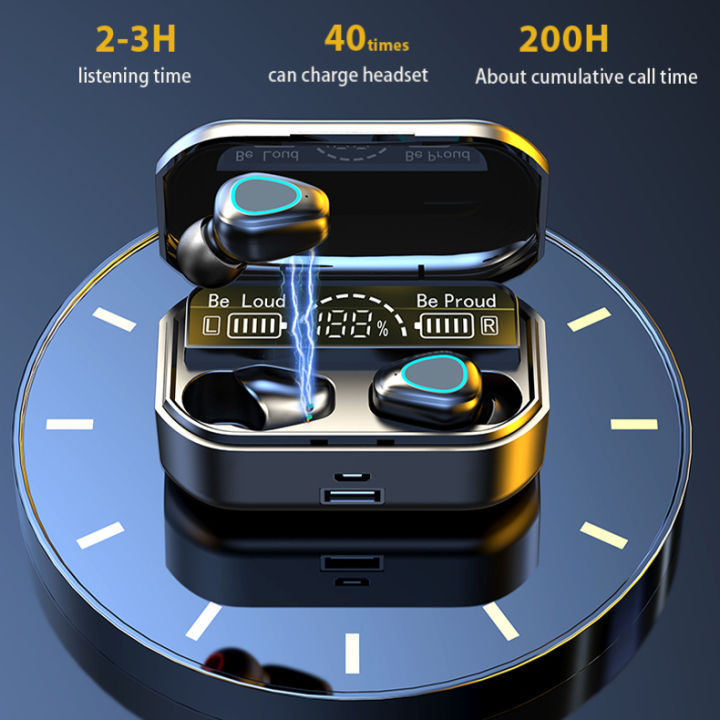 J&N%20%20G28%20TWS%20Wireless%20Bluetooth%205.2%20Headphone%20Stereo%20Sports%20Waterproof%20Earhook%20Earphones%20With%20Microphone%203000mAh%20Charging%20Box%20Headset%20-%20Image%207