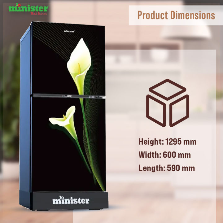 MINISTER%20%20Refrigerator%20M-165%20Black%20Arum%20Lily%20with%20Free%20Delivery%20-%20Image%203