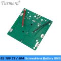 Turmera 5S 18V 21V 30A BMS Lithium Battery Board with Balance for 20V 24V Screwdriver Drill and Vacuum Cleaner Battery Pack Use. 