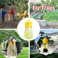 【Must-Have Gadgets】 Fruit Fly Trap Killer Yellow Plastic Drosophila Trap Anti Fly Fruit Fly Killer Catcher Orchard Insect Trap Products Natuo. 