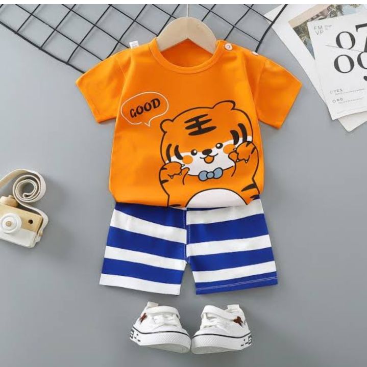 Baby%20Boy%20%20Summer%20Short%20Sleeve%20T-shirt%20Tee%20Shorts%202%20Pcs%20Outfits%20Set%20used%20children%20baby%20comfortable%20T-shirt%20and%20pant%20(%20-%20Image%207
