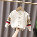 Boys' Knitting Cardigan Coat2022Spring and Autumn New Children's Tops Children Casual All-Match Sweater Vest Fashion. 
