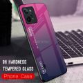 Vantime for Realme C31 Case Gradient Phone Back Hard Glass Cover. 