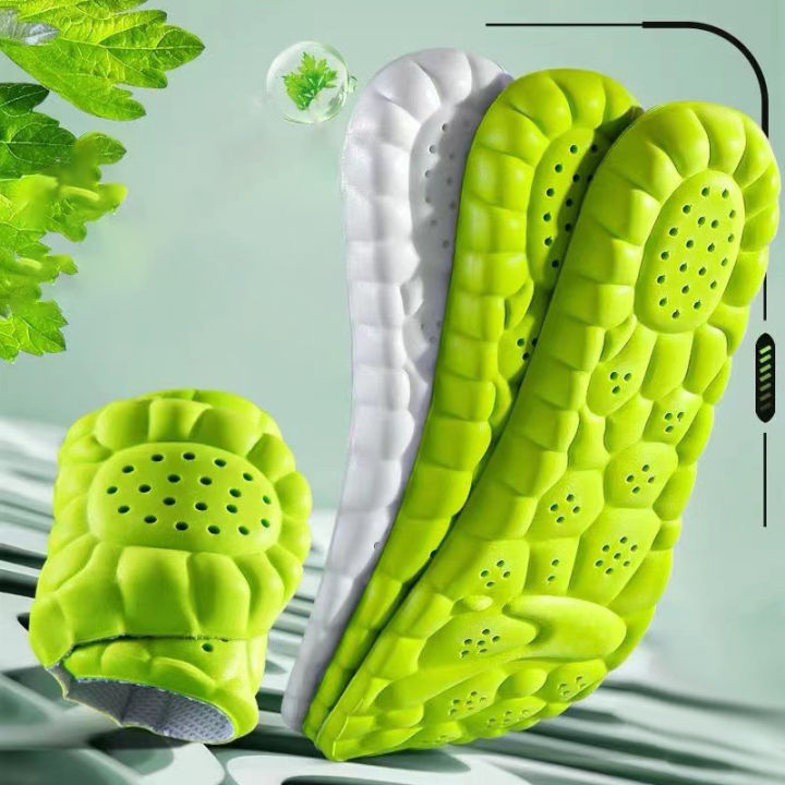 4D Sports Shoes Insoles Super Soft Running Insole for Feet Shock Absorption Baskets Shoe Sole Arch Support Orthopedic Inserts