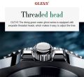 Olevs 5885 Fashion Stainless Steel Analoge Wrist Watch For Men.