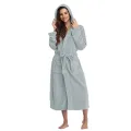 Winter Warm Women Flannel Bathrobe Long Sleepwear Fleece Hooded Bathrobe Solid Flannel Plush Long Robe With Sashes Sleepwear #30. 