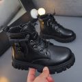 Fashion Autumn Winter Kids Short Boots Children Martin Boots Fall Toddler Girl Boots Toddler Infant Shoes Non-slip Shoes. 