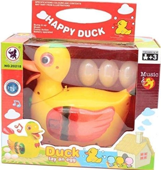 Happy Duck Lay an Egg Toy For Kids With Light & Music - Baby Toys