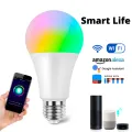 RGBCW WiFi Smart Light Alexa Echo Voice Control LED Bulb,for Google Assiant IFTTT Smart Home Light Timing Bulb Easy to use. 