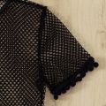 Women Beach Dress Fishnet Tassel Mesh Bathing Suit Cover Up Sheer Bikini Vestido Swimwear Clubwear Robe See Through Dresses.