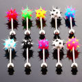 5/10PCS Silicone Tongue Ring Piercing Barbell Tragus Rings Stainless Stee Helix Ear Cartilage Earring Body Jewelry for Women 14g.