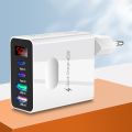 45W Quick Charge 3.0 USB Wall Charger Fast Charging Phone Adapter Type C Charger For iPhone 14 Xiaomi Samsung LED Mobile Charger.
