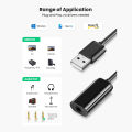 2-in-1 USB Audio Converter Controller 3.5mm Headphone And Microphone USB Sound Card USB/Type-C To 3.5 mm Stereo Jack Headset. 