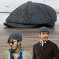 Hat Men Beret Cabbie Driving Hunting Caps Vintage Tweed Peaky Blinders Berets Flat Peaked Cap Street Hats for Men Women. 