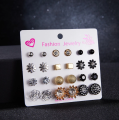 New Fashionable Trendy 12 Pairs =24 Pcs Mixed Designs Pearl Stud Earrings for Girls Simple Stylish New Collection - Earring for Women Simple - Earrings Set for Girls Stylish. 