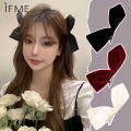 Ifme Blackpink Bow Knot Hair Clips Elegant Hairpin Side Clips Fashion Accessories. 