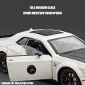 1:24 Dodge Challenger Hellcat Toy Car Die Cast Metel Cars Toy Pull Back Hellcat Model Cars with Sound and Light Hellc for Kids. 