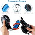 KOTION EACH G9000 3.5Mm Noise Reduction Gaming Headset Replacement For PC & Laptop with RGB Light - Blue. 