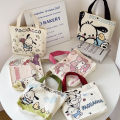 Sanrio Cartoon Canvas Bag Pochacco Kuromi Portable Handbag Kawaii Melody Large Capacity Women Shopping Bags Storage Bag. 