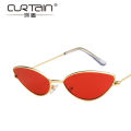 Korean style small frame sunglasses fashion ocean piece sunglasses all-match metal sunglasses.
