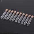 15X100mm 15X100mm test tube Airtight 20ml Transparent Transparent plastic test tube Plastic Round bottom test tube for.