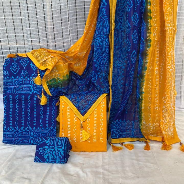 Original Organdy Batik three pieces dress for women.