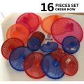 Kitchen Dhakna 16 PIECES Plastic Lid Set Package COMBO. 
