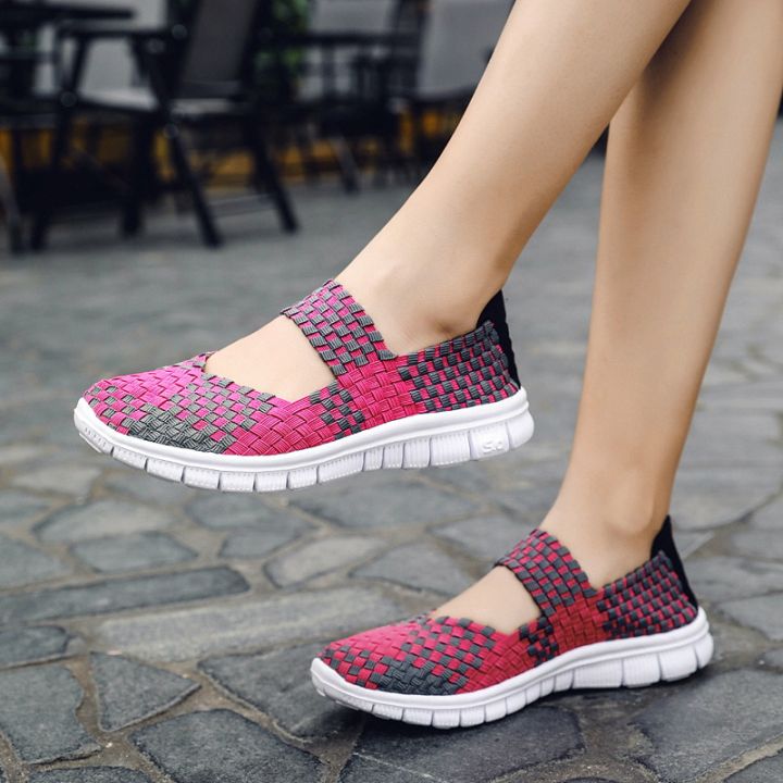 Plus%20size%20women's%20shoes%20summer%20hand-woven%20shoes%20flat%20light%20women's%20shoes%20Korean%20version%20breathable%20sandals%20athleisure%20single%20shoes%20trend%20-%20Image%203