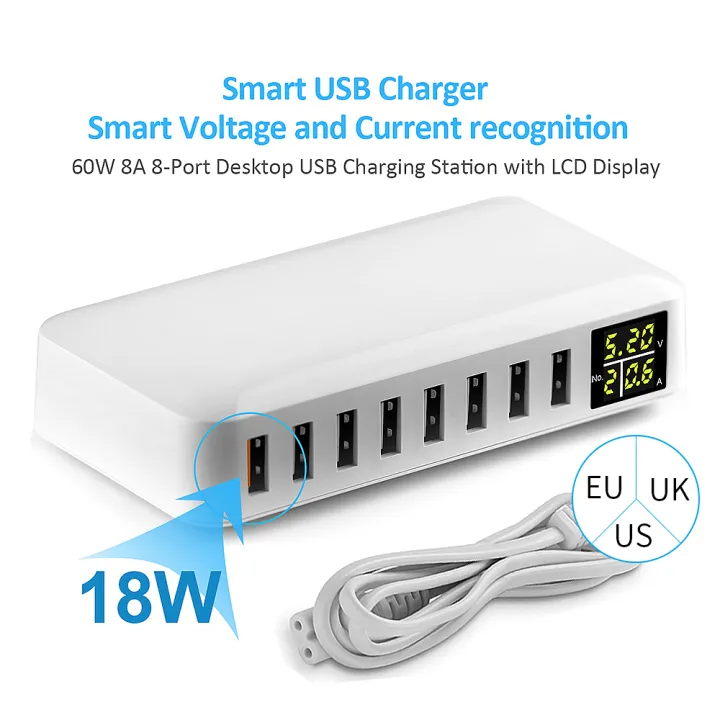 HXSJ%2060W%208A%208-port%20Desktop%20USB%20Smart%20Charging%20Station%20with%20LED%20Display%20Multi-protection%20Smart%20Voltage%20and%20Current%20Recognition%20UK%20-%20Image%203