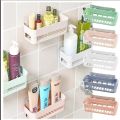 Wall Hanging Bathroom Shelves Storage Shelf Rack Plastic Bathroom Holder Cosmetics Organizer(No Driling).