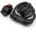 TONYON - TY566 Bicycle 5-Digit password Lock anti-theft cable lock Coded Combination - Black. 
