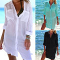 Women's Beach Tunics Women Swimsuit Cover-ups Woman Swimwear Beach Cover up Beachwear Mini Dress Saida de Praia. 