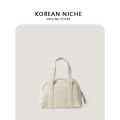 orean ersion retro soft corduroy handbag women's bag 2023 new autumn /winter nhe design commuting bag.