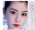 Face Tattoo Eyeshadow Stickers Nail Stickers 3D Pearl Face Jewels Diamond Decoration Self Adhesive Body Brow Makeup DIY Beauty.