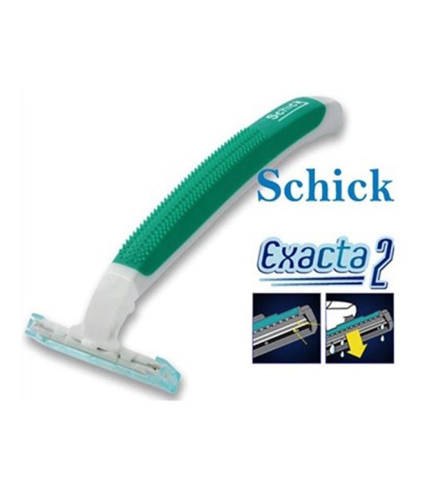 SCHICK Exacta 2 Men Disposable Razor (Pack of 12)