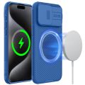 Nillkin Magnetic Case For iPhone 15 Pro Max Sliding Camera Cover Shockproof 14 Pro Max 15 Plus Protective Casing.