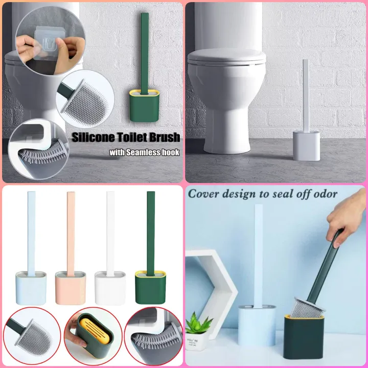 Wall-mounted%20Silicone%20Toilet%20Cleaning%20Brush%20With%20Quick%20Drying%20Holder%20Set%20Soft%20Brush%20Flat%20Head%20Gap%20Bathroom%20Accessories%20-%20Image%204