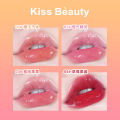 Kiss Beauty Water-Sensitive Transparent Lip Oil Dudu Lip Moisturizing Moisturizing Lip Honey Pearl with Flash Mirror Lip Glaze.