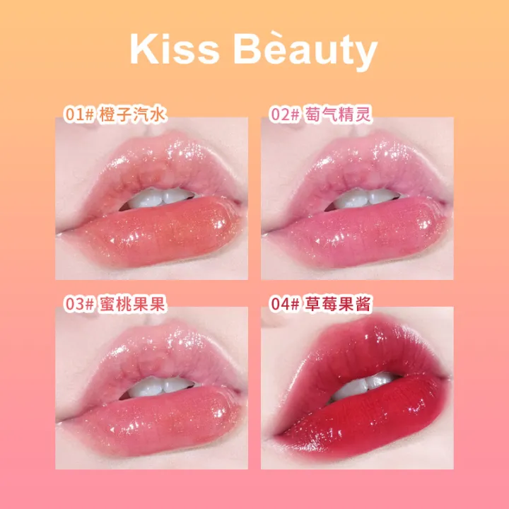 Kiss%20Beauty%20Water-Sensitive%20Transparent%20Lip%20Oil%20Dudu%20Lip%20Moisturizing%20Moisturizing%20Lip%20Honey%20Pearl%20with%20Flash%20Mirror%20Lip%20Glaze%20-%20Image%204
