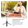 Gristel XT-02 In 1 Bluetooth Selfie Stick Horizontal and Vertical Shooting Mobile Phone Tripod Remote Control Selfie Stand for Making TikTok, Vlog Videos and Tripod Stand Selfie Stick for for Mobile and All Smart Phones.