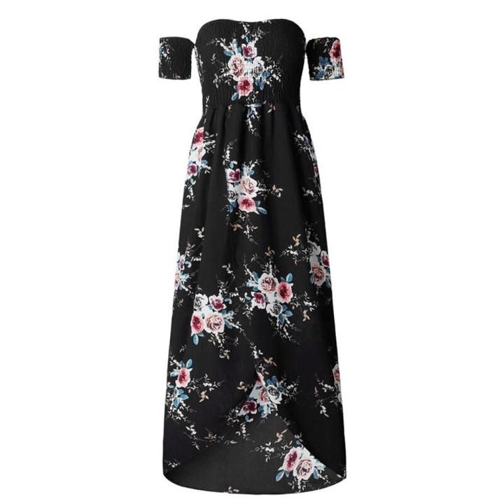 Women Off Shoulder Floral Print Boho Dress Women Beach Summer Dresses Ladies Strapless Long Maxi Dress Vestidos Female XS-5XL | Daraz.com.bd Women Off Shoulder Floral Print Boho Dress Women Beach Summer Dresses Ladies Strapless Long Maxi Dress Vestidos Female XS-5XL | Daraz.com.bd