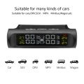 TOHAYIE Solar Power TPMS Three-digit High-precision Car Tire Pressure Alarm Monitor System Auto Security Alarm Systems Wireless Tyre Pressure Temperature Warning (Built-in Sensor). 