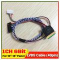 LVDS Cable 1ch 6bit I-PEX 20455-040E 40 Pins Pitch 0.5mm for 10.1 - 15.6 inchs 1366x768 Resolutions LED Backlight Panel 3.3V support T.V56.03 CV56XL-L DS-V59 S368L1.5 Android TV Board. 