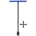 Steel Water Meter Key Wrench Multifunction T Handle Curb Key With 4 Way Utility Tool for Valves Faucets Blue. 