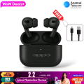 OPPO Style TWS Bluetooth 5.3 Earbuds ENC Noise Cancellation 20H Battery Type-C Charging - White black BD. 